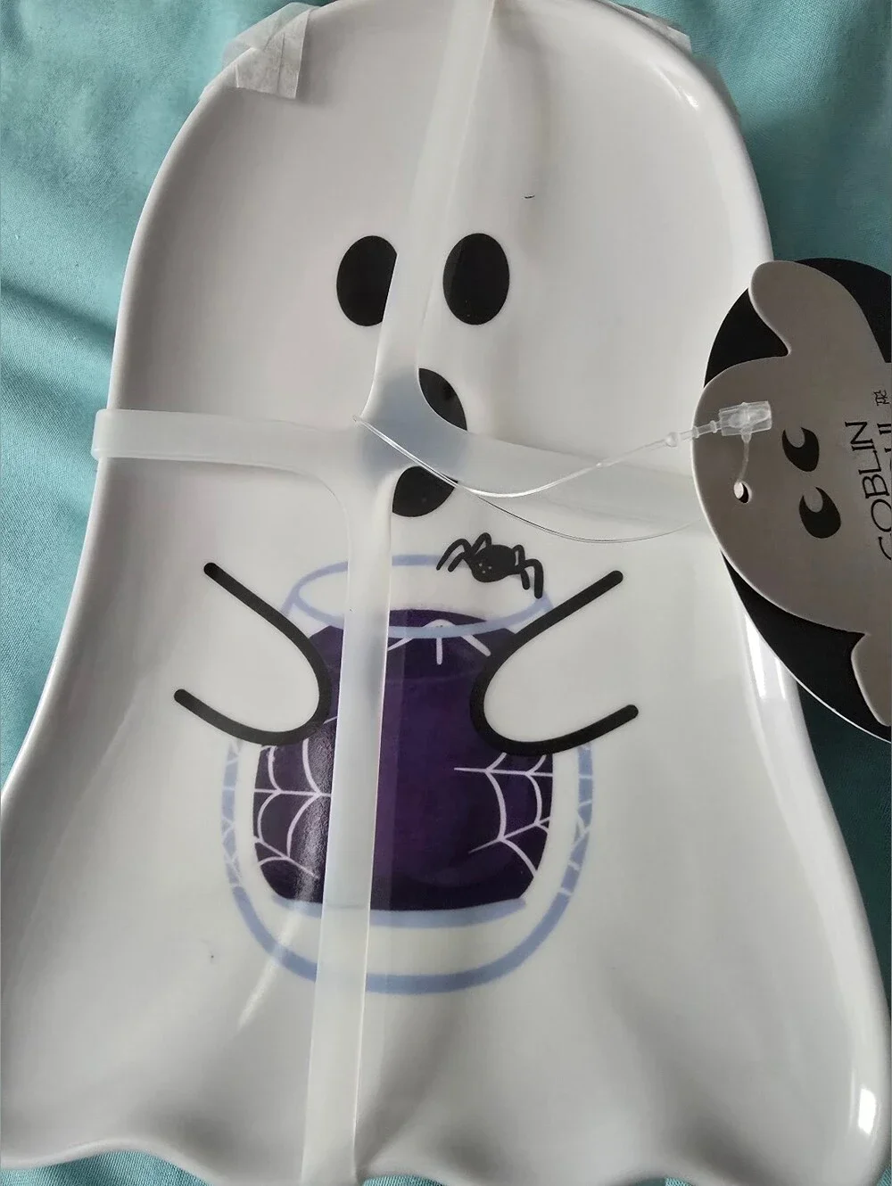 White Ghost Appetizer Plates - Halloween Party Set Of 6